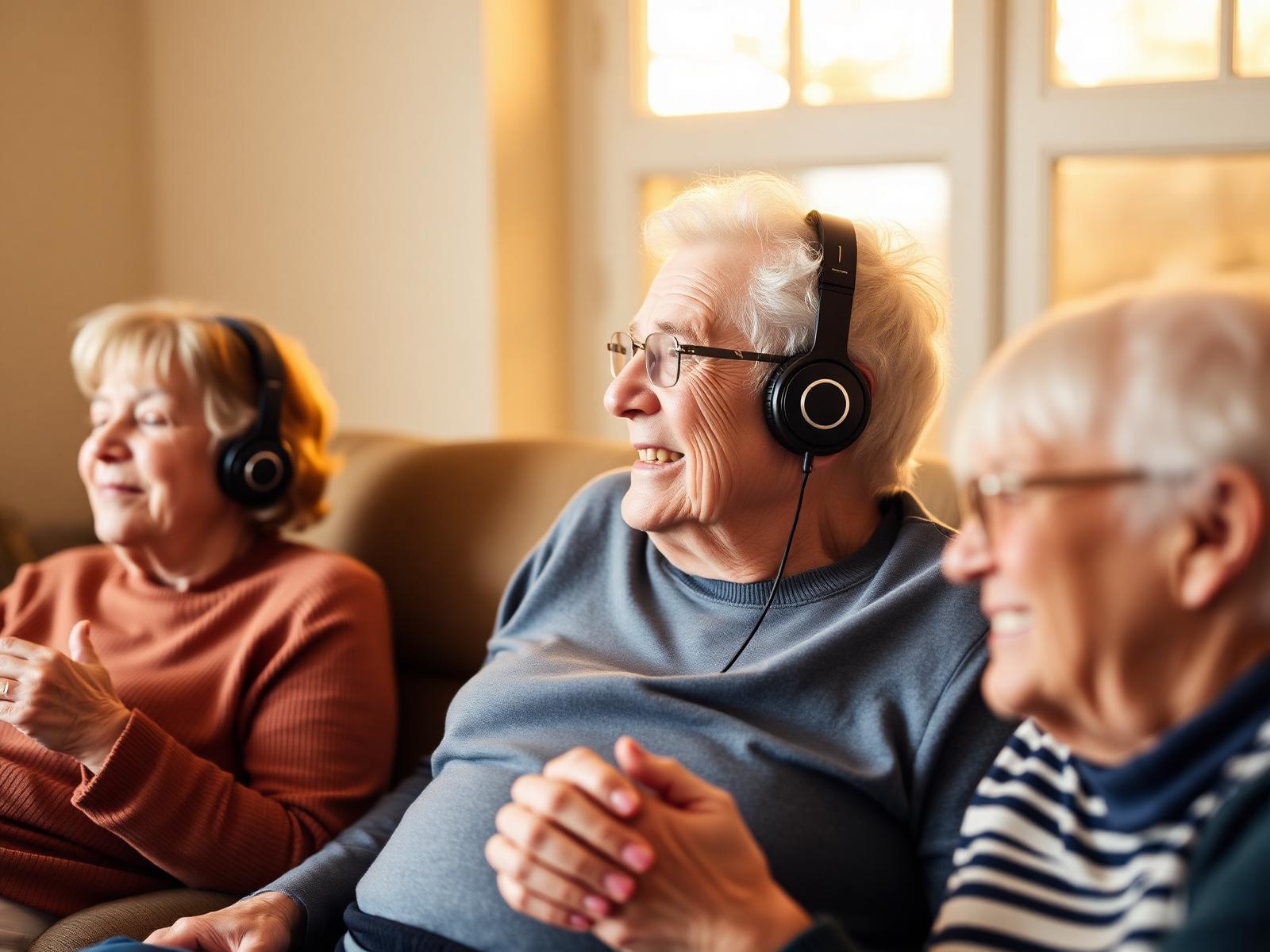 Bewoners genieten samen van Golden Memories silent disco